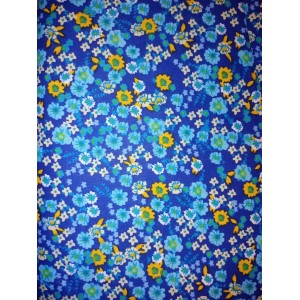 Foulards Automne-Hiver : bleu fleur bleu-jaune