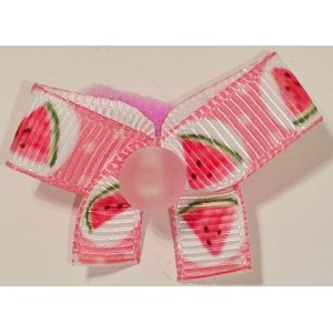 Boucle à élastique de coton : rose melon d'eau