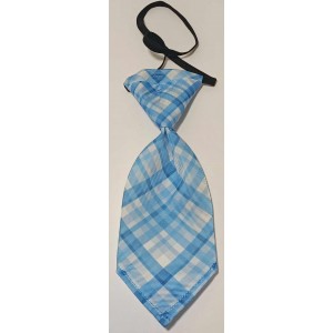 Cravates : grande : carreauté bleu pâle/blanc