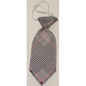 Cravates : grande : petit carreauté noir/blanc/rouge