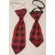 Cravates : grande : carreauté rouge et noir