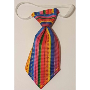 Cravates : moyen : ligné jaune/bleu/orange/rose