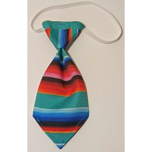 Cravates : moyen : ligné turquoise/bleu/rouge
