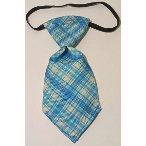 Cravates : moyen : carreauté bleu/blanc/turquoise
