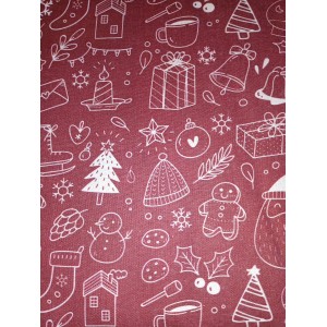 Foulards Noël : rouge cadeau/tuque/sapin : Moyen