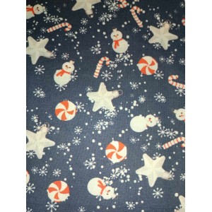 Foulards Noël : bleu étoile/bonbon/bonhomme de neige : Moyen