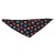 Noir avec motifs pattes rose, orange, rouge, turquoise 
