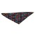 Noir avec motifs pattes et os rose, orange, turquoise, rouge 